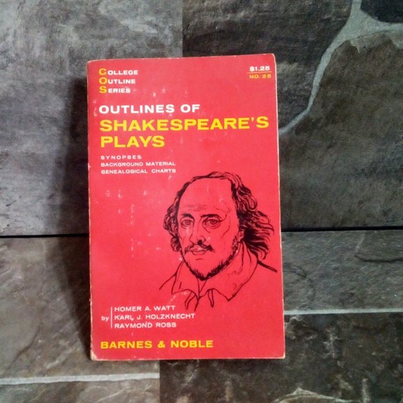 College Outline Series Outlines Of Shakespeare's Play 1958 - Picture 1 of 5